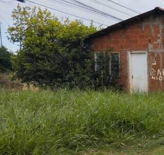 Casa abandonada na Rua Autazes, no bairro Aero Rancho (Foto: Direto da Ruas)