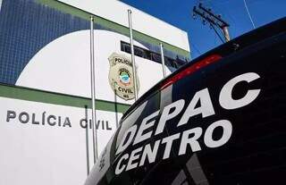 Depac Centro, onde o caso foi registrado, em Campo Grande. (Foto: Arquivo/Campo Grande News)