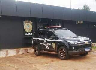 Delegacia de Coronel Sapucaia, que investiga a morte da mulher. (Foto: Divulgação)