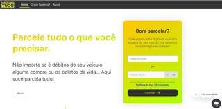 Página inicial do site parcelamostudo.com.br (Foto: reprodução)