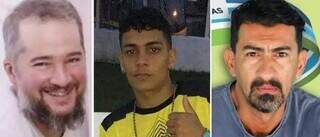 À esquerda Tiago, conhecido como Sandrin; no meio, João Vitor e Jair Ferreira, à direita, vítimas do homicídio (Foto: Reprodução/ Redes sociais)
