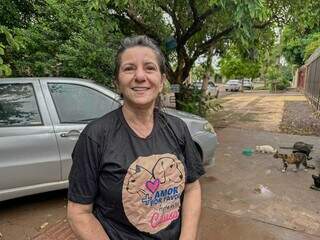 Tereza, protetora de animais e dona de ONG em Campo Grande (Foto: Marcos Maluf)