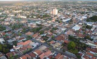 Vista aérea do município de Paranaíba, distante 408 km de Campo Grande (Foto: Divulgação)&nbsp;