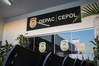 Depac Cepol, em Campo Grande, onde o caso foi registrado. (Foto: Arquivo/Campo Grande News)