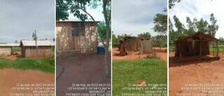 Casas que não são atendidas pelo abastecimento de rede na aldeia (Foto/Reprodução)