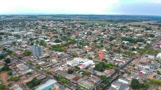 Vista aérea do município de Amambai, onde caso foi registrado (Foto: Divulgação)
