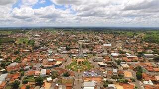 Vista aérea da cidade de Brasilândia, a mais de 350 km da Capital (Foto: Divulgação)