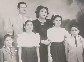 Naim Dibo, com esposa e filhos em Campo Grande (Foto: Reprodução/Campo Grande - 100 Anos de Construção)