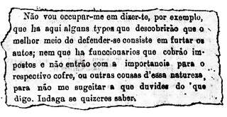 Exemplo de trechos do jornal, que se classificava como uma crítica à sociedade corumbaense. (Foto: Acervo/Arquivo Nacional)