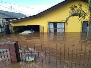 Casa de Ana, após enchentes no Rio Grande do Sul (Foto: Anielin Ribeiro Canhete)