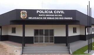 Delegacia de Ribas do Rio Pardo onde caso foi registrado (Foto: Rio Pardo News)