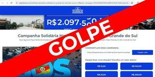 Site falso que está aplicando o golpe (Foto: Divulgação)