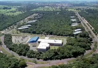 Vista aérea do Parque dos Poderes, em Campo Grande (Foto: Reprodução)