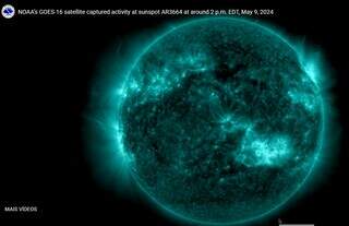 Atividade no Sol identificada por meteorologistas especiais (Foto: NOAA/Divulgação)