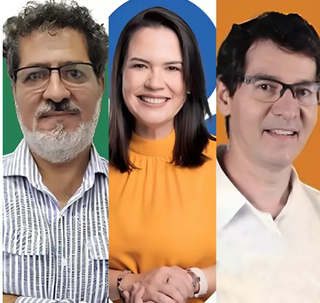 Ruy Alberto, Camila Ítavo e Marco Aurélio disputam a reitoria da UFMS. (Fotos: Divulgação)