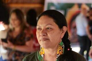 Rute Poquiviqui fala que documento gera pertencimento aos indígenas. (Foto: Marcos Maluf)