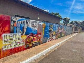 Mural faz parte do projeto &#34;Memórias da Ferrovia&#34;, que homenageia pessoas que fazem parte desta história (Foto: Marcos Maluf)