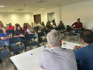 Assembleia do Sindicato dos Empresários Lotéricos de Mato Grosso do Sul na manhã deste sábado (18) (Foto: Divulgação)