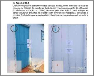 Parte do relatório sobre condições da estrutura do prédio (Foto/Arquivo)