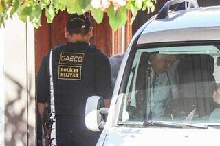 Presidente da FFMS preso pelo GAECO na manhã de ontem (Foto: Henrique Kawaminami)