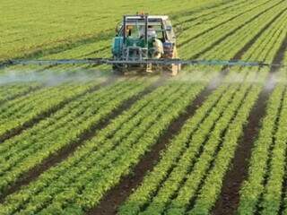 Máquina agrícola jogando agrotóxicos em plantação (Foto: Divulgação/Abrasco)
