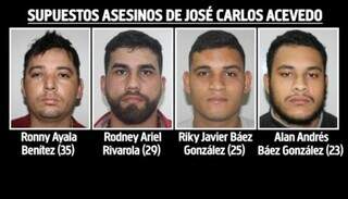Envolvidos na execução de José Roberto Acevedo; Alan Andrés (1º à dir.) se entregou ontem I(Foto: Arquivo)