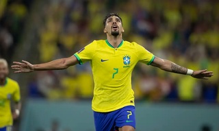 O camisa sete da Seleção Brasileira, Lucas Paquetá, durante amistoso. (Foto: Lucas Figueiredo/CBF)