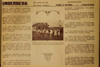 Texto produzido sobre a história do imigrante em MS. (Foto: Arquivo/Álbum de Campo Grande)