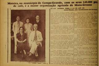 História com cafezal integra os registros de Campo Grande. (Foto: Arquivo/Álbum de Campo Grande)