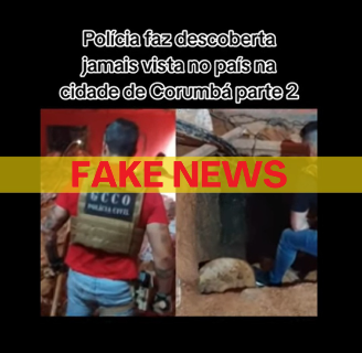 Vídeo que mostra túnel encontrado em Corumbá com arsenal de guerra é fake 