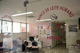 Entrada para o banco de leite humano do Hospital Regional de MS (Foto: Divulgação/JHRMS)