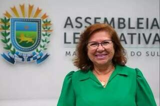 Dione Hashioka (União BrasiL) em foto durante última passagem na Assembleia (Foto: Wagner Guimarães/ALEMS)