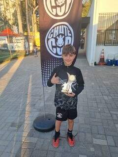 Heitor Muzzi, foi o principal artilheiro do torneio Sub-11 na Chute Cup 2024, com 7 gols (Foto: Arquivo Pessoal)