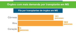 Dados de agosto de 2023, fornecidos pela Central Estadual de Transplantes (Arte: Thiago Mendes)