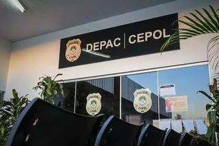 Fachada da Depac/Cepol, onde o caso foi registrado. (Foto: Arquivo/Henrique Kawaminami)