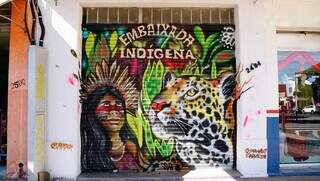 Fachada da Embaixada Indígena na Rua 14 de Julho. (Foto: Alex Machado)