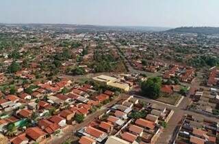 Vista aérea da cidade de Cassilândia. (Foto: Divulgação Governo de MS)  