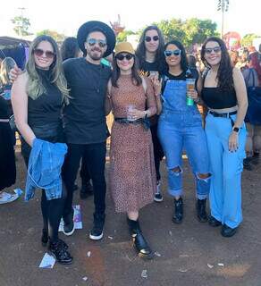 Ogranizador do evento, Glédson e amigos no Festival João Rock em 2023 (Foto: Arquivo Pessoal)