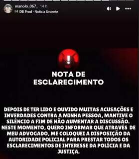Influencer envolvido em evento com morte diz estar &agrave; disposi&ccedil;&atilde;o da pol&iacute;cia