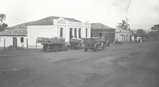 Rua 11 de junho na década de 30 (Foto: Divulgação/Prefeitura de Maracaju)