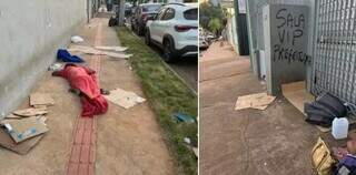 Pessoa em vunerabilidade, nas ruas de Campo Grande (Foto: Ministério Público)