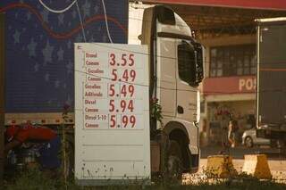 Preço dos combustíveis no Posto Ideal, localizado no Jardim Veraneio (Foto: Marcos Maluf)