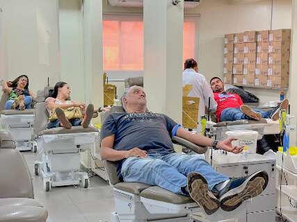 Em data especial, 52 já doaram sangue só nas primeiras horas no Hemosul