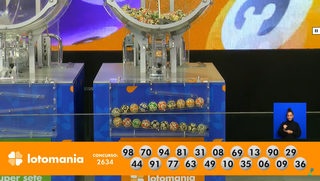 Números do concurso 2634 da Lotomania sorteados nesta sexta-feira (Foto: Reprodução) 