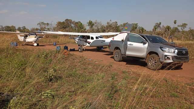 Agente fica ferido e Senad apreende avi&otilde;es do tr&aacute;fico na fronteira com MS