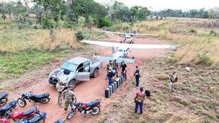 Aeronaves apreendidas em pista clandestina no parque paraguaio (Foto/Divulgação/Senad)
