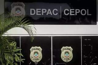 Depac Cepol, em Campo Grande, onde o caso foi registrado. (Foto: Arquivo/Campo Grande News) 
