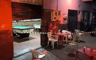 Bar onde Mário Sérgio foi morto com tiro na cabeça, em Dourados. (Foto: Sidnei Bronka)
