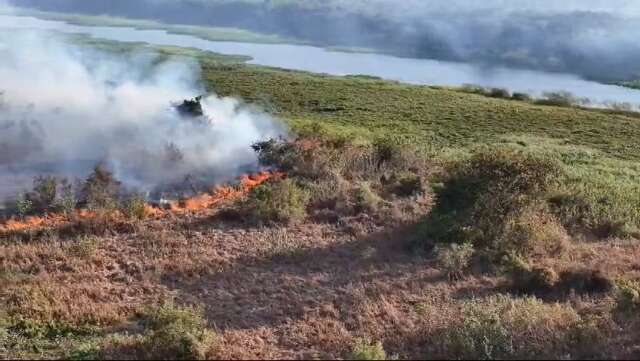 Fogo j&aacute; consumiu &aacute;rea no Pantanal igual a 313 mil campos de futebol