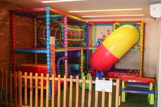 O espaço kids foi recentemente ampliado, garantindo diversão para as crianças